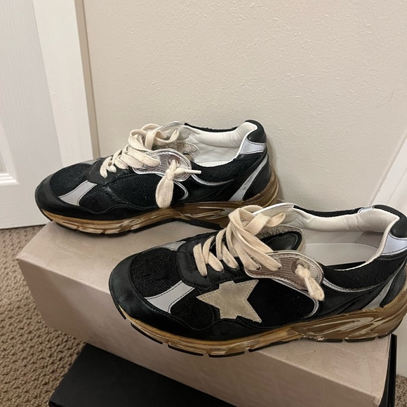 Women's Dad-Star in black mesh and nappa with ice-colored star. - Picture 8 of 12